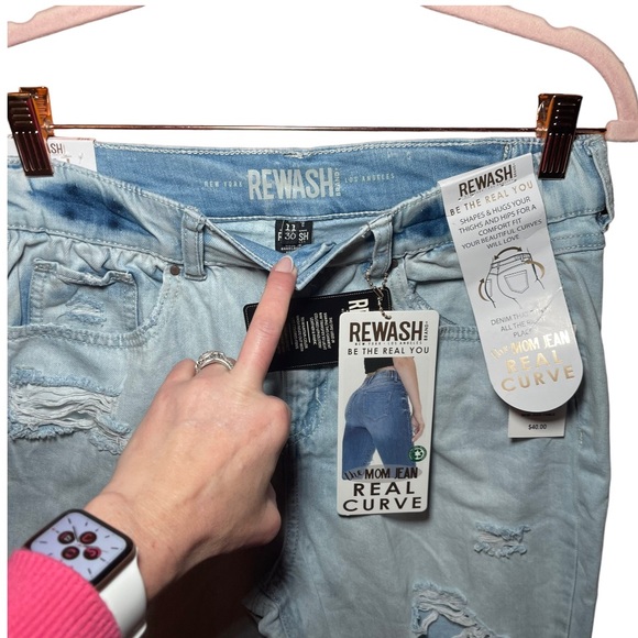REWASH The Mom Jean Real Curve 11/30 NWT - Picture 3 of 7